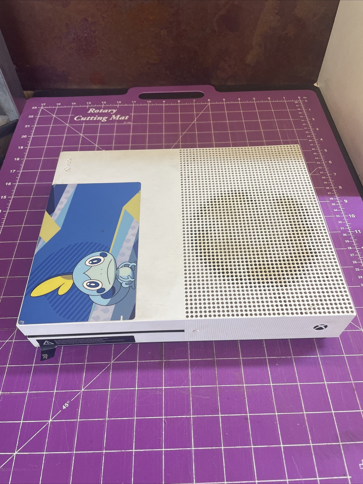 Microsoft Xbox One Slim Console only Parts/Repair. Not Sure What Stain On Top Is