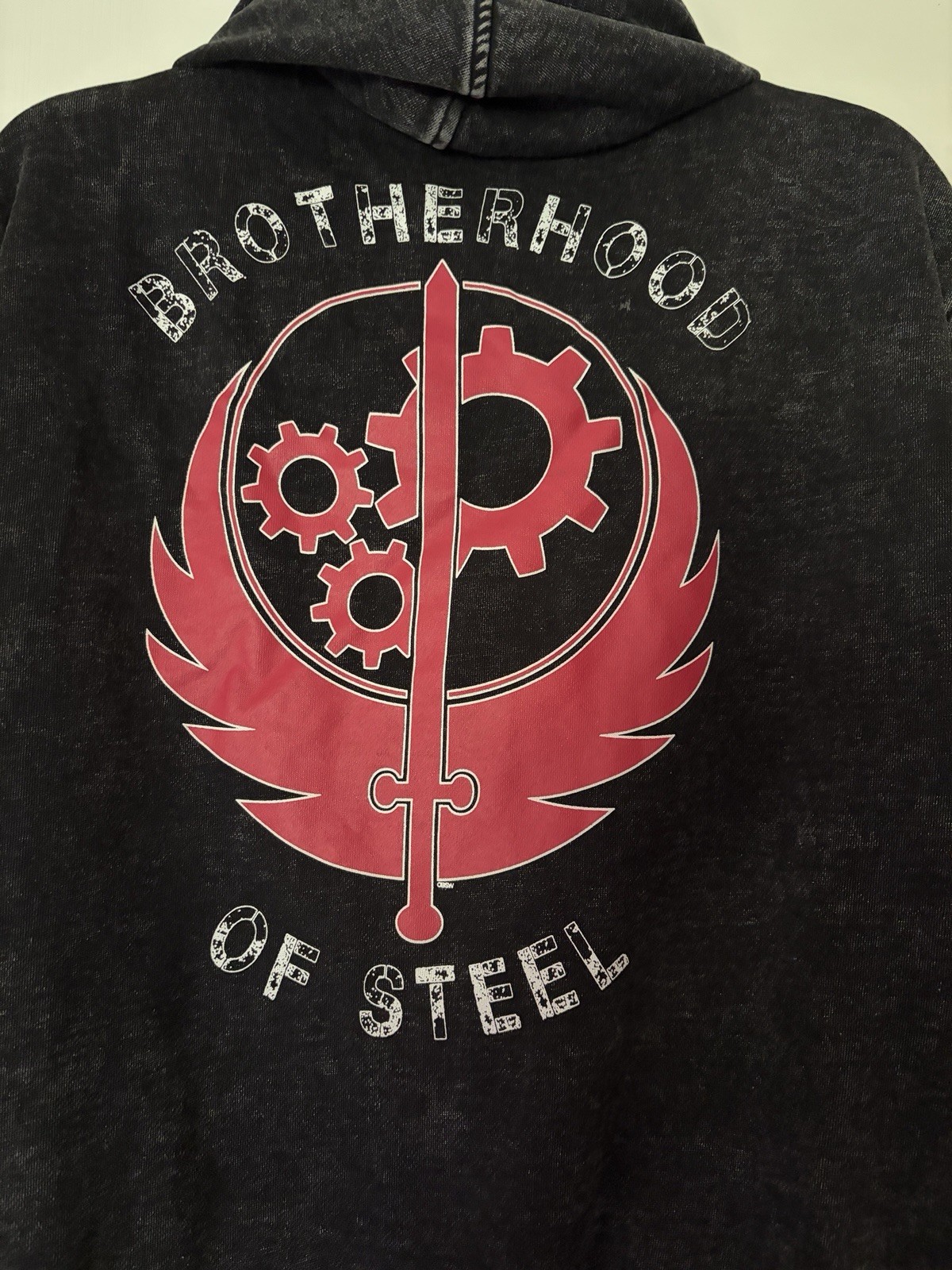 Fallout Brotherhood of Steel hoodie Jacket Bethesda 2016 gray/black medium used