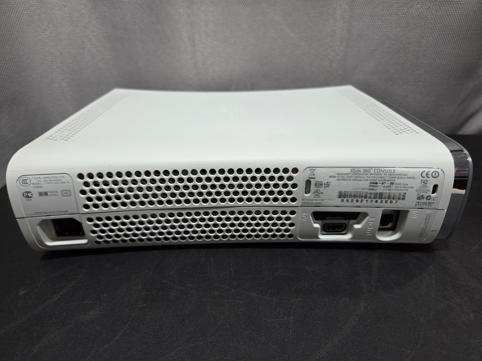 Microsoft Xbox 360 White Console Bundle – Controller, Power & AV– Tested Working