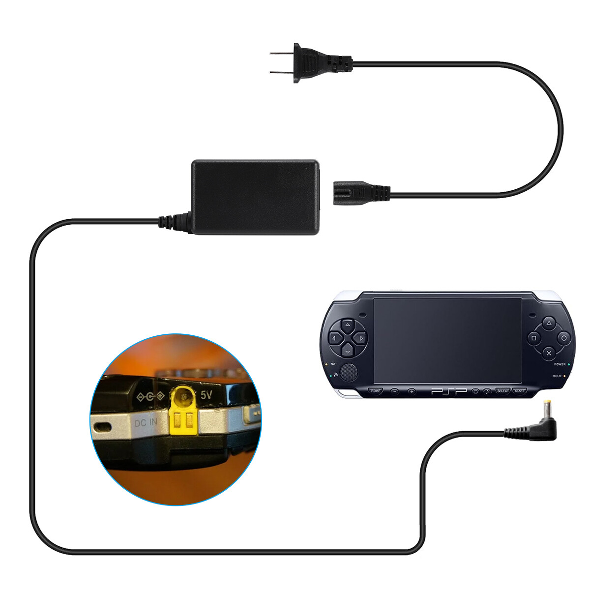 AC Adapter Home Wall Charger Power Supply For SONY PSP 1000 2000 3000 Slim Lite