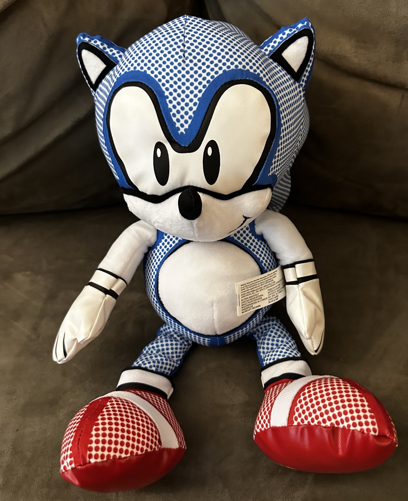 Jakks Pacific Sonic 30TH Anniversary Comic Sonic 14″ Plush with Box – VGC