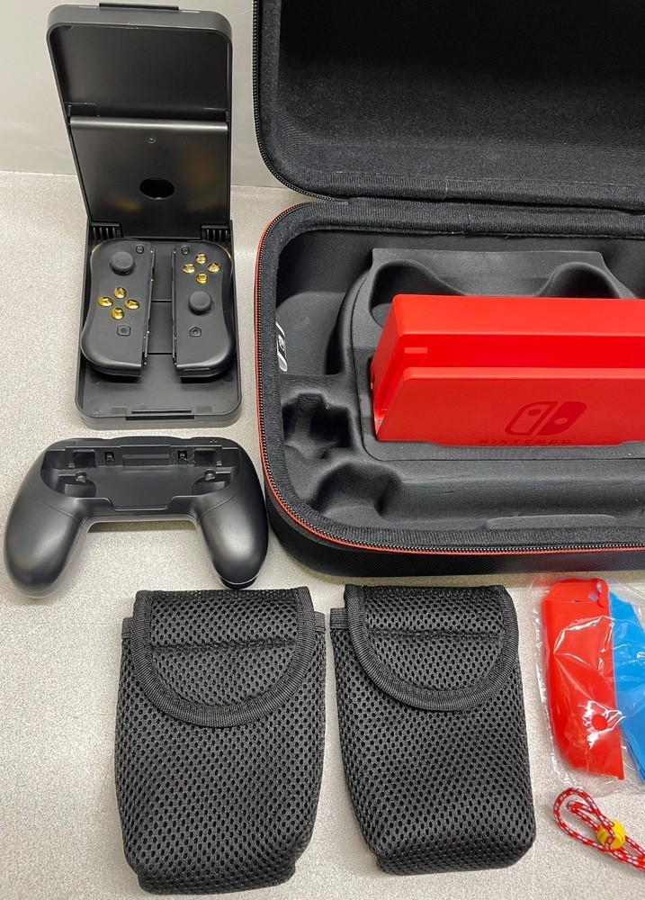 Nintendo Switch Red Edition Handheld Video Game 32GB w/Extras HAC-001