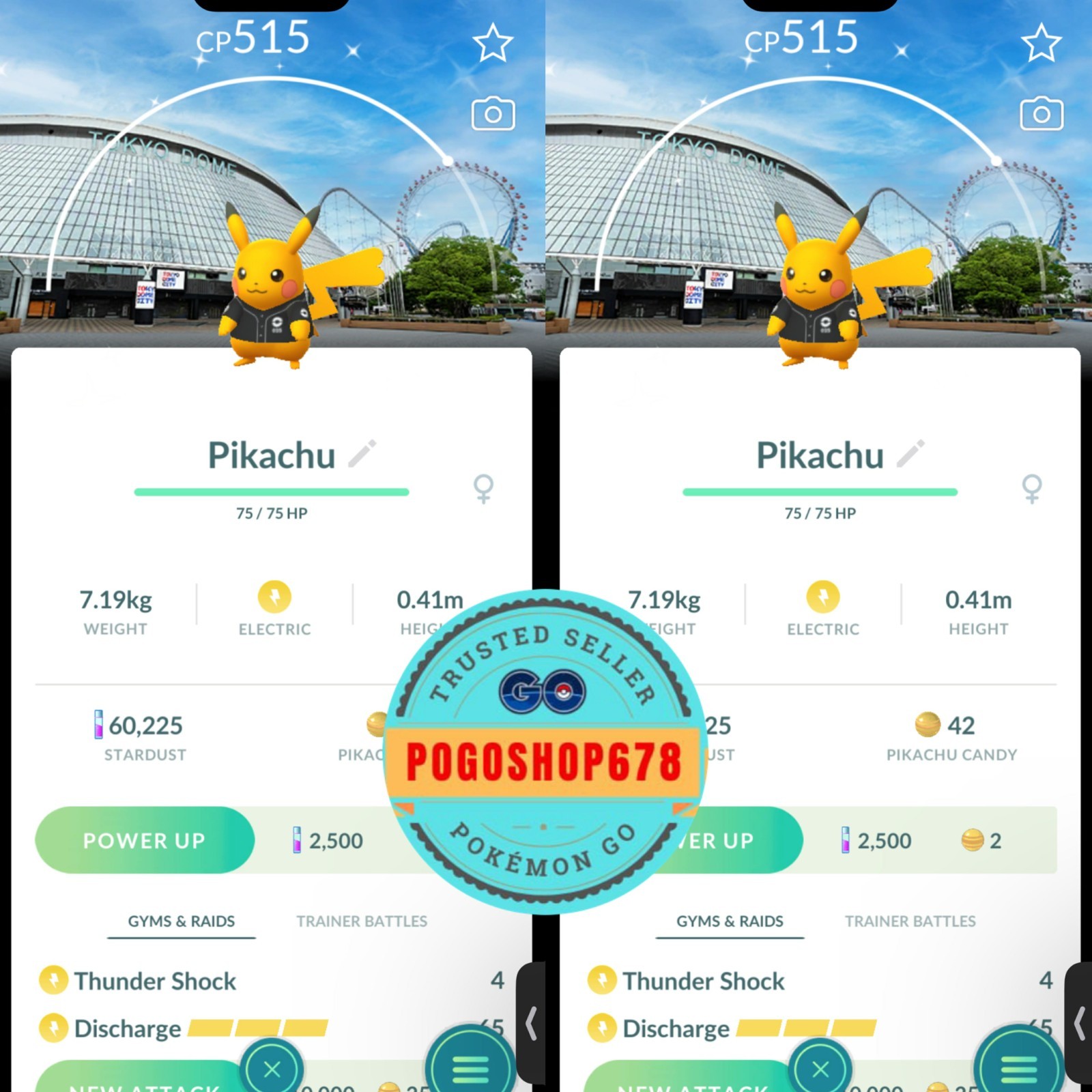 Pokémon PTC Go – Shiny Pikachu Wearing baseball shirt Yomiuri Giants Background✨