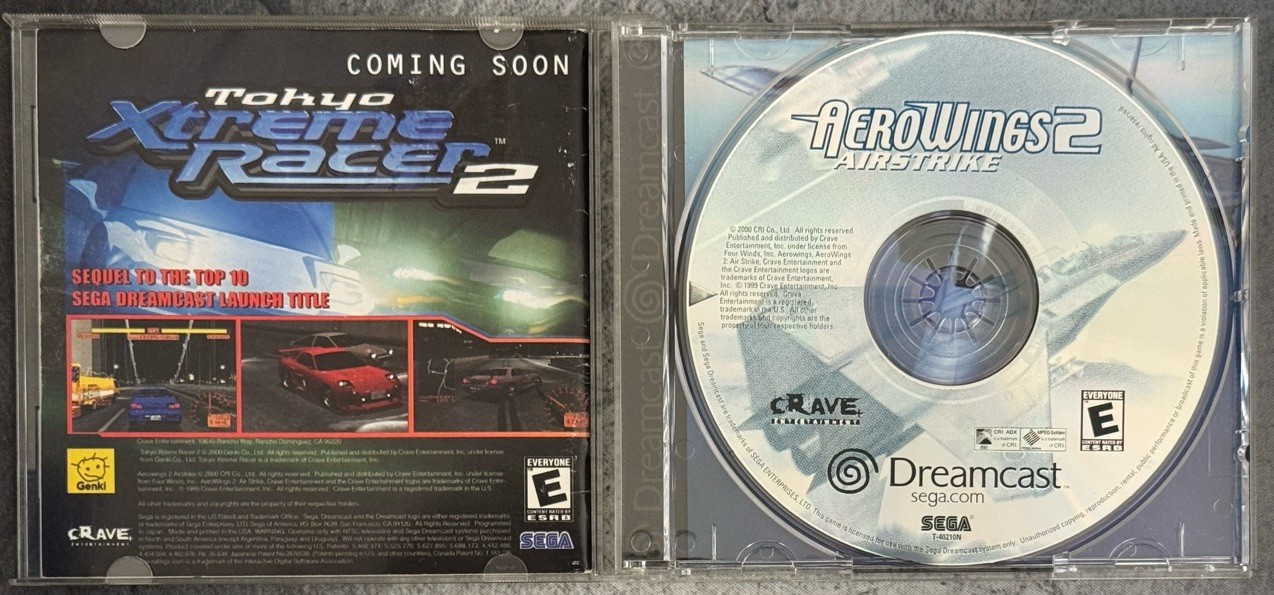 AeroWings 2 Air Strike Sega Dreamcast Complete w/ Manual Reg & Card VG – Tested