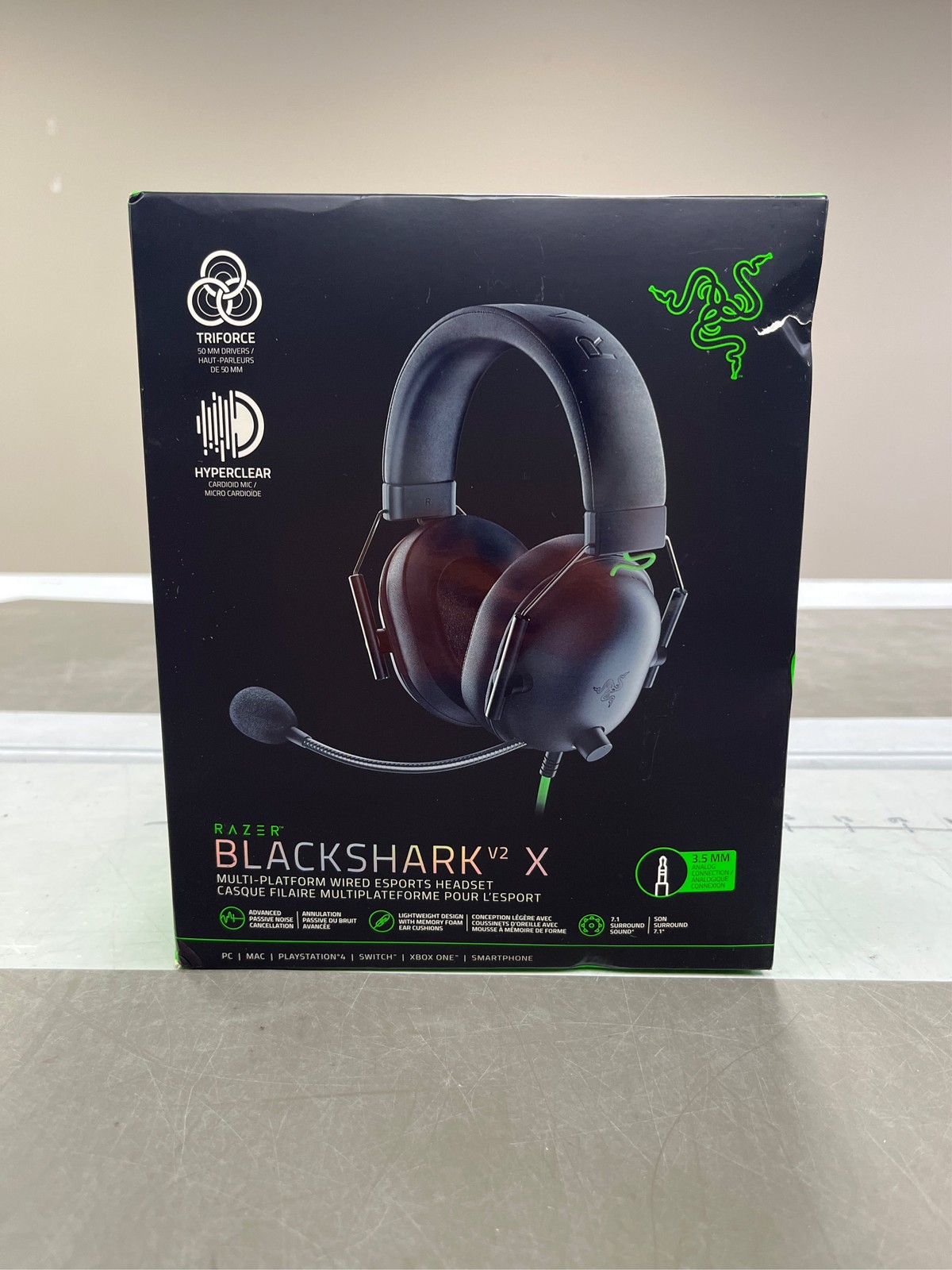 BlackShark V2 X Headset Razer TriForce 50mm Drivers Standard breathable memory 6