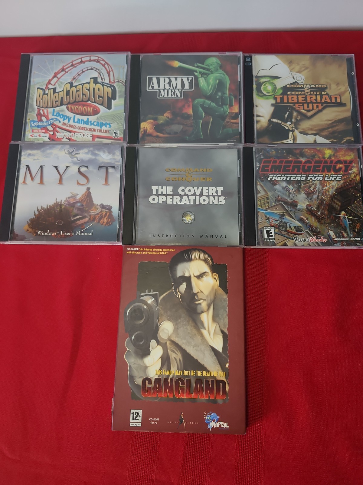 Vintage PC Game Lot of 7 Retro 90s 2000s Big Box Jewel Case Command Conquer Myst