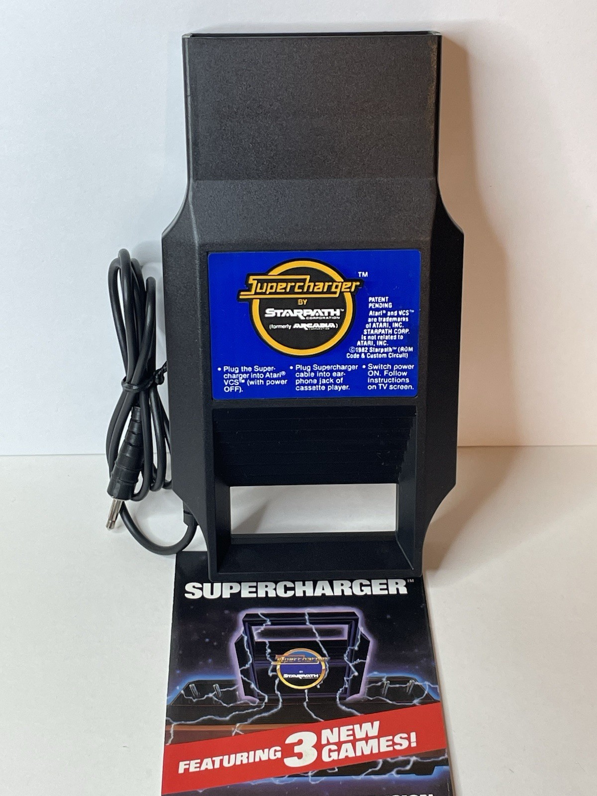 Supercharger by Starpath Arcadia Atari 2600 VCS Cassette Adapter Cleaned Tested