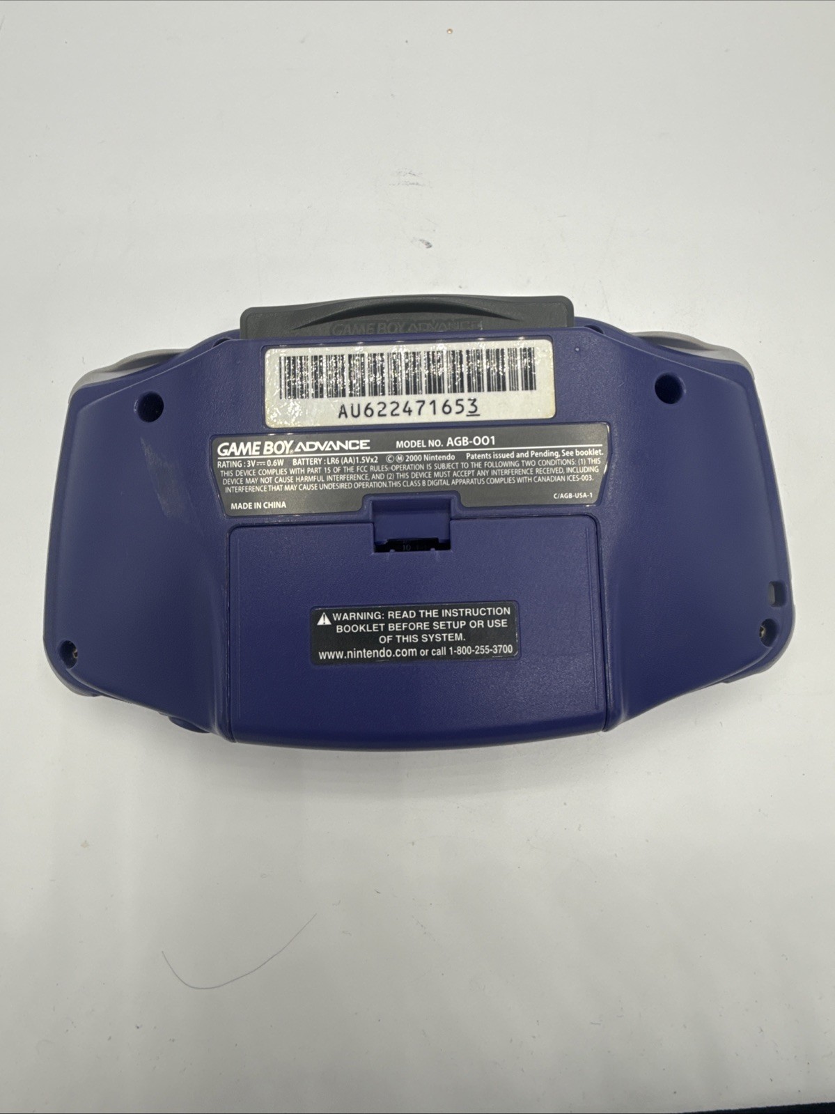 Nintendo Game Boy Advance Handheld System Indigo AGB-001, Case, and DragonBall Z