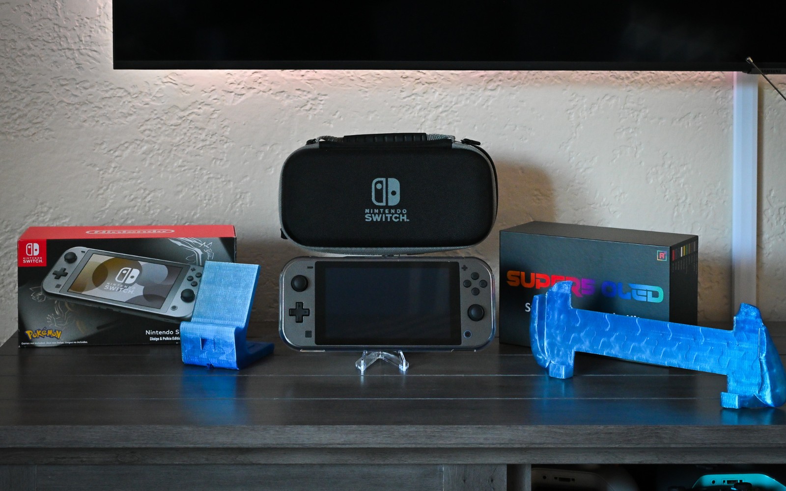 Nintendo Switch Lite OLED SUPER5 Dialga & Palkia 256GB TMR Joysticks BUNDLE