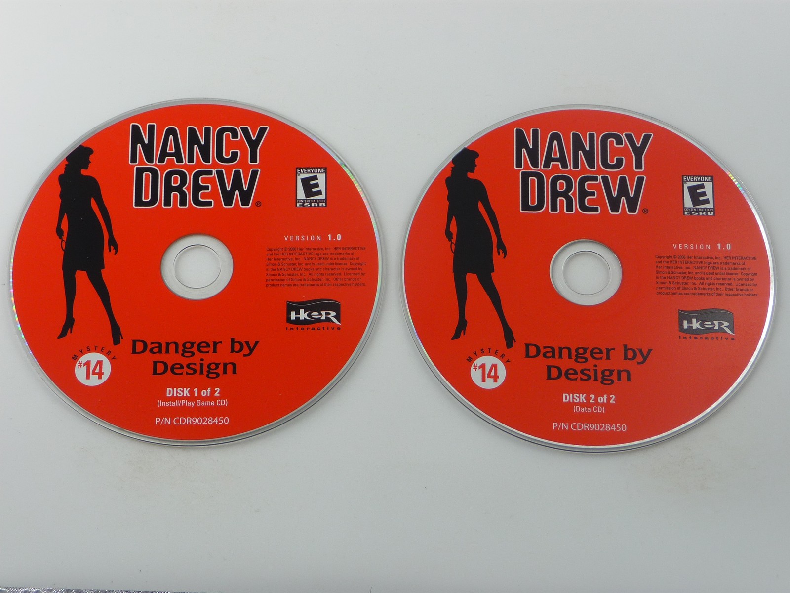 Nancy Drew: Danger by Design Mystery #14 PC CD-ROM Game – 2 Discs Only