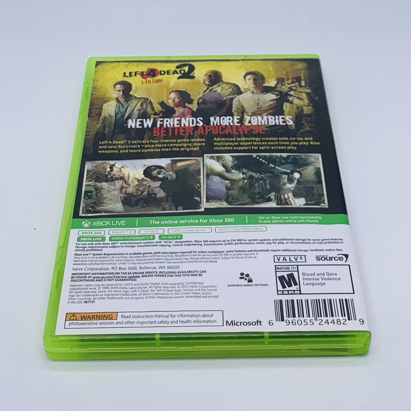 Lot of 2 Left 4 Dead and Left 4 Dead 2 Platinum Hits Xbox 360 – Tested & Working