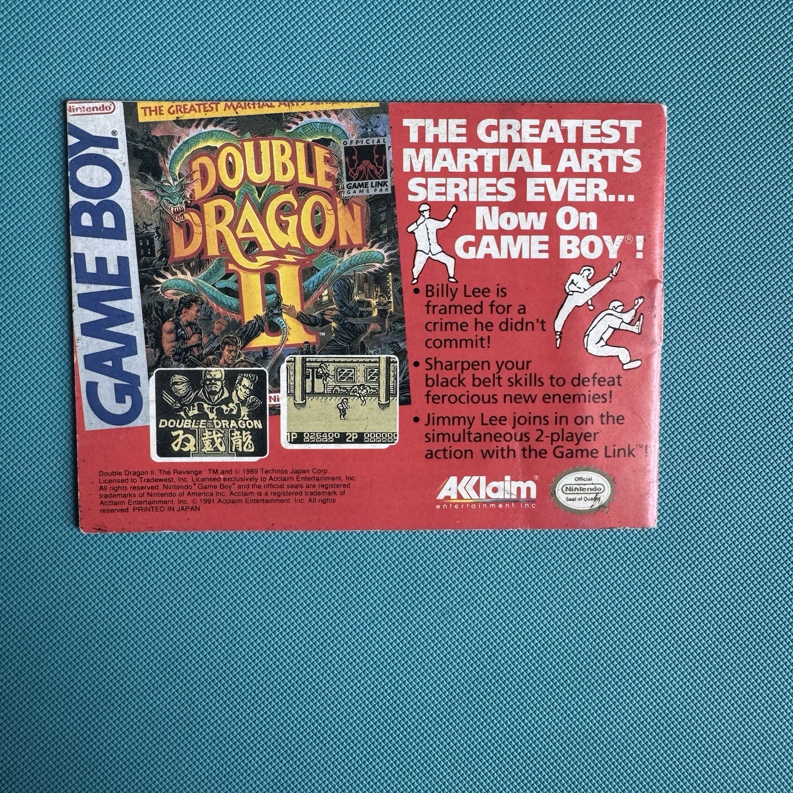 Bart Simpson’s Escape From Camp Deadly (Nintendo Game Boy) Gameboy Manual Only