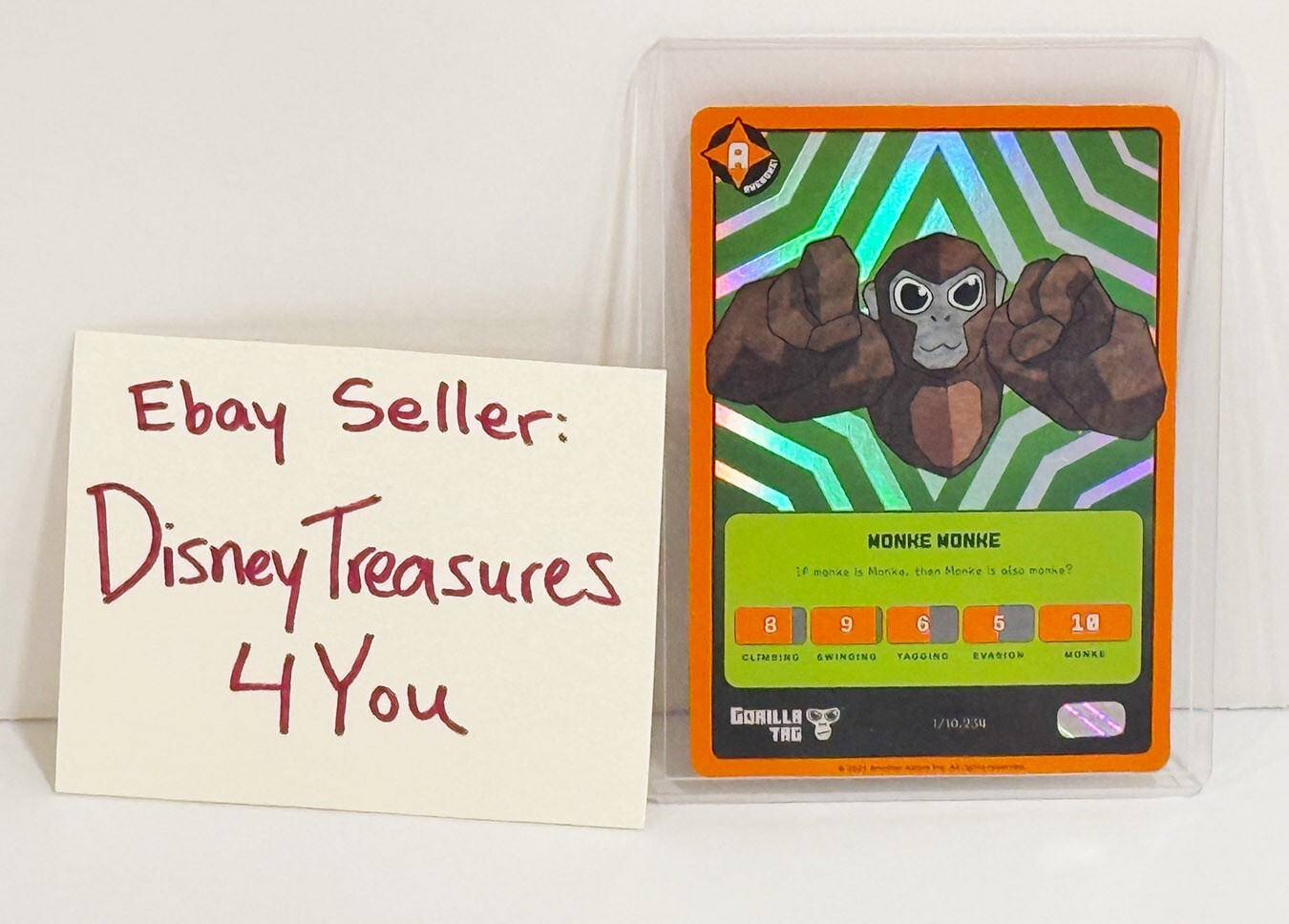 Set of 4 Official Makeship Gorilla Tag Monke Trading Card Limited Edition Rare
