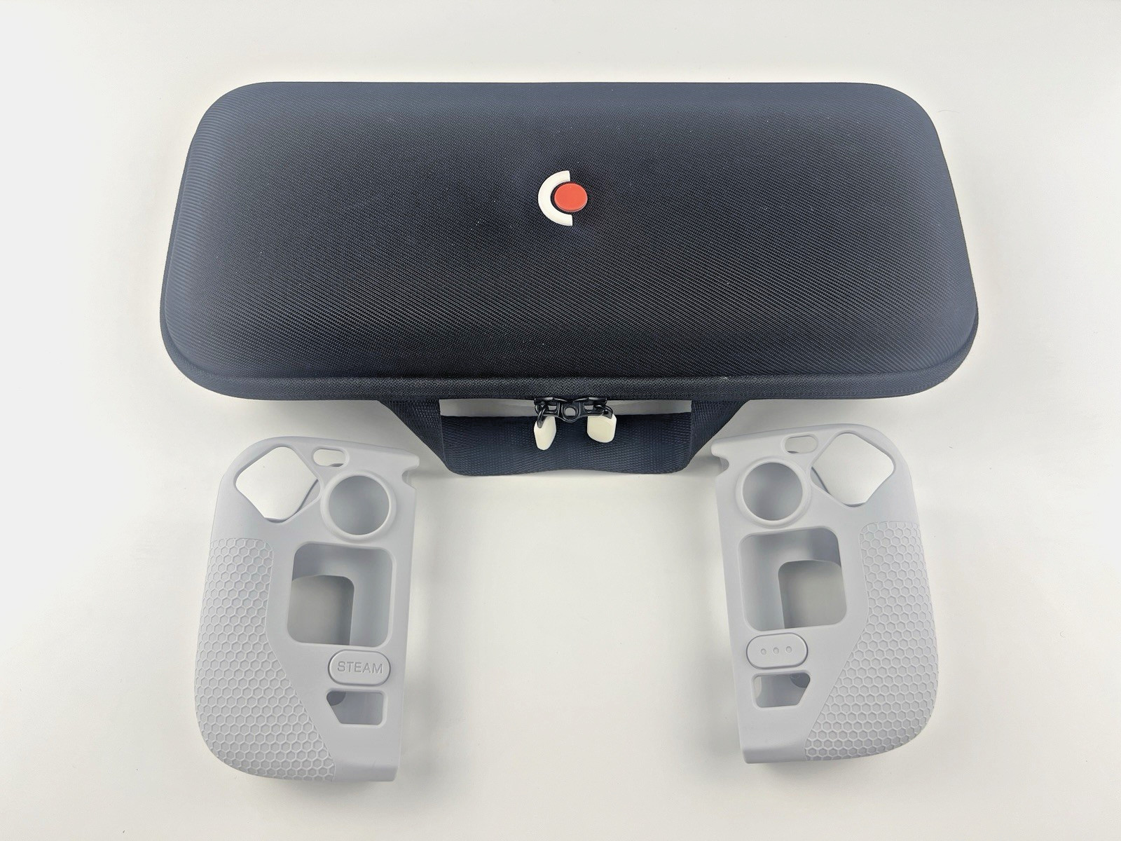 OLED Steam Deck Black Valve OEM Carrying Hard Shell Case with Rubber Grip Covers