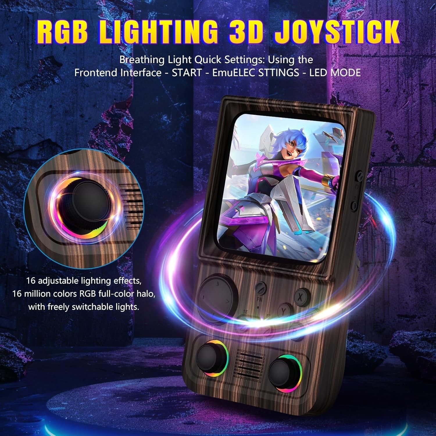 R36T MAX Upgraded Retro Handheld Game Console with 4000mAh Battery, 4.0” IPS Sc