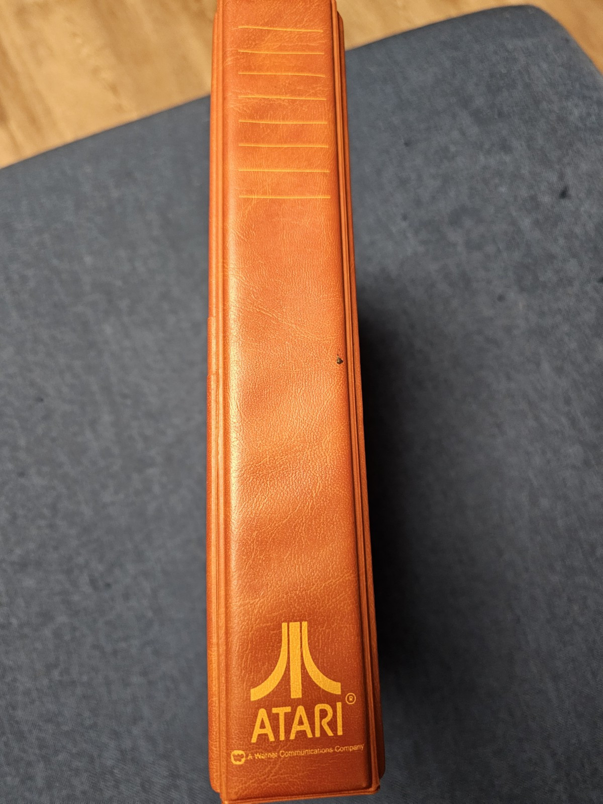 Vintage ATARI 8 Game Program Cartridge Storage Case Light Brown – With 8 Games