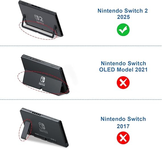 Case for Nintendo Switch 2 (2025) Protective Cover with Ergonomic Grip Game Card