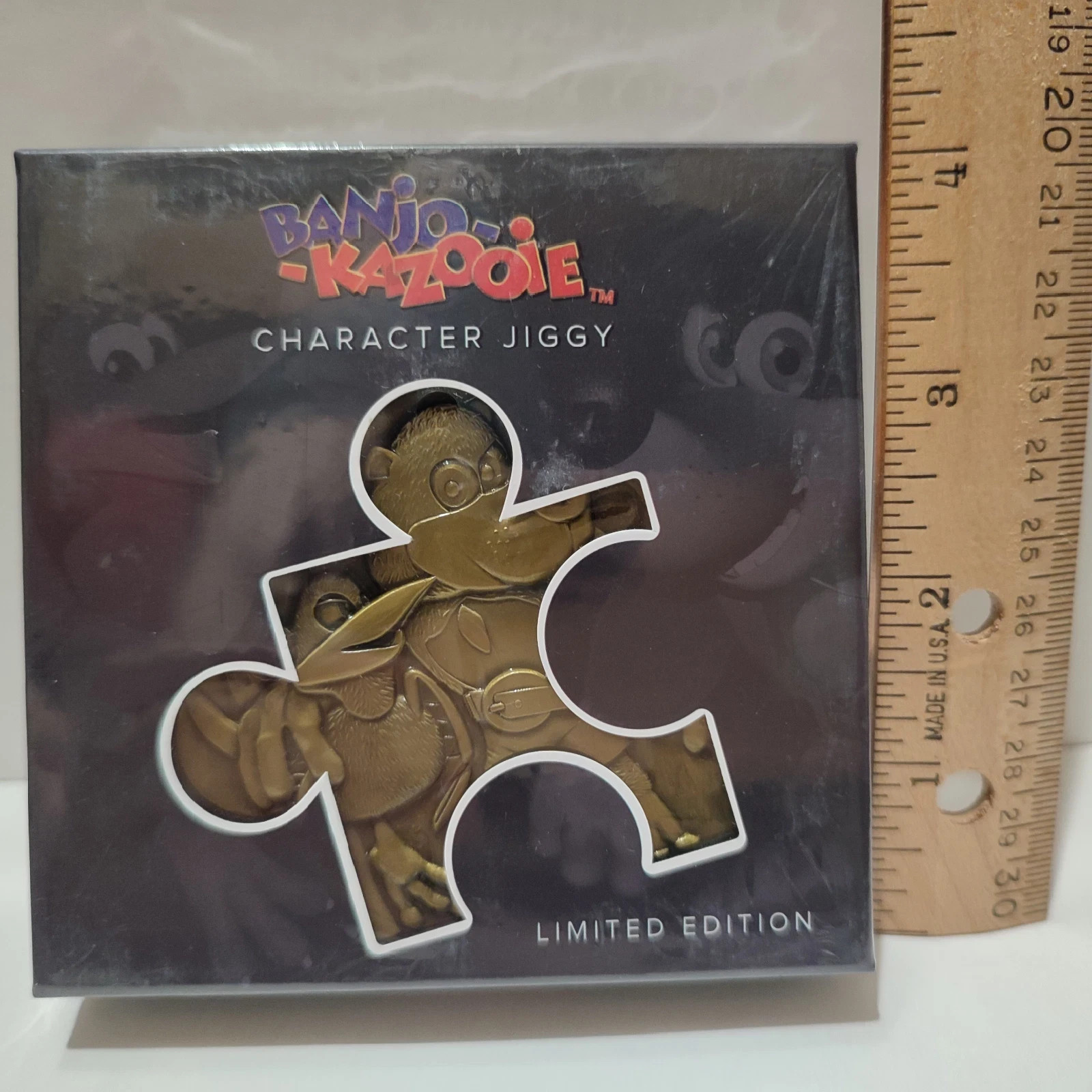 Banjo Kazooie Character Jiggy Piece Limited Edition Gold Embossed Metal Jigsaw
