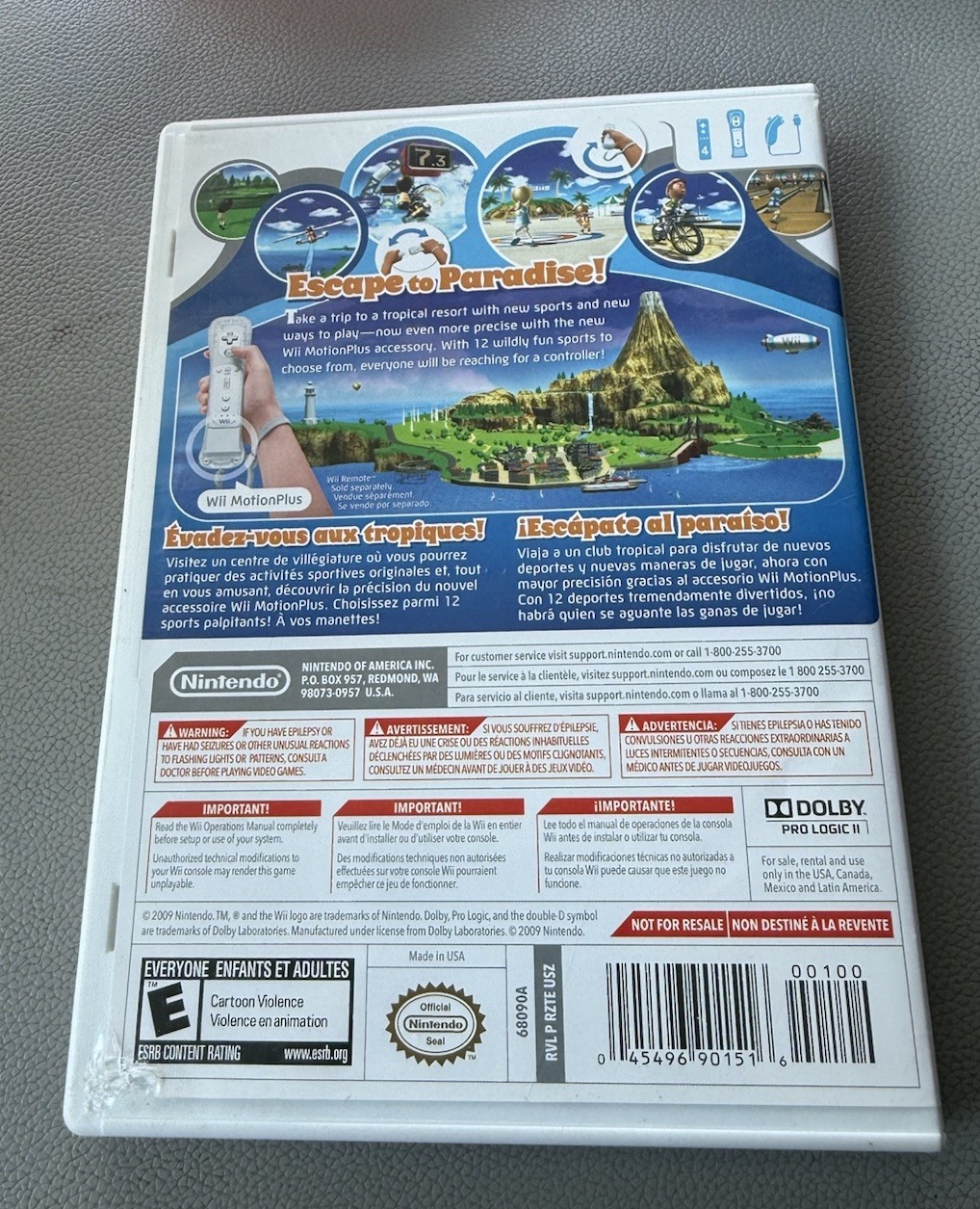 Nintendo Wii Sports Resort Nintendo Wii 2009 Manual Wii Motion Plus CIB