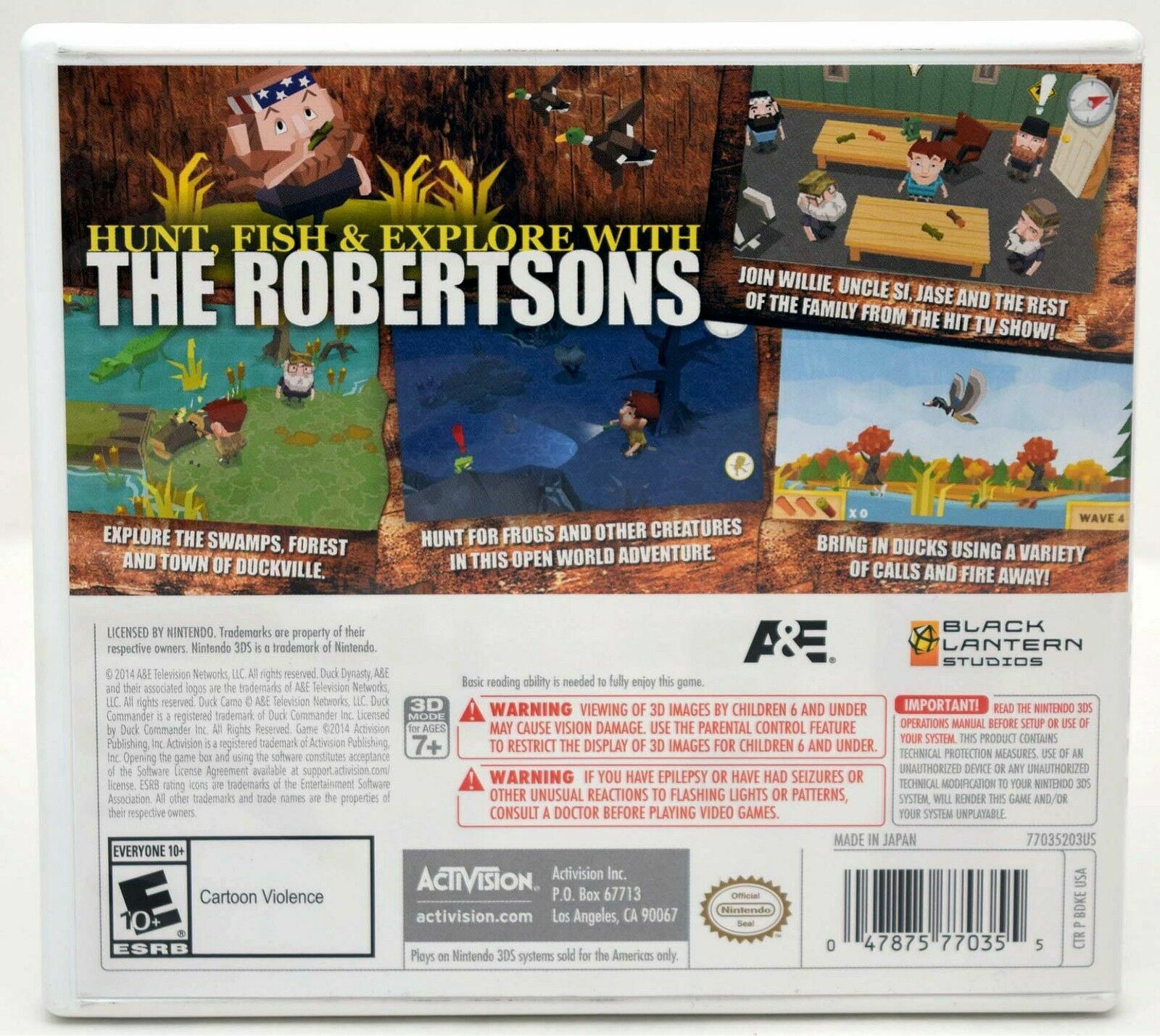 SEALED NEW Nintendo 3DS Duck Dynasty Video Game Willie Si Jase Robertsons 2DS
