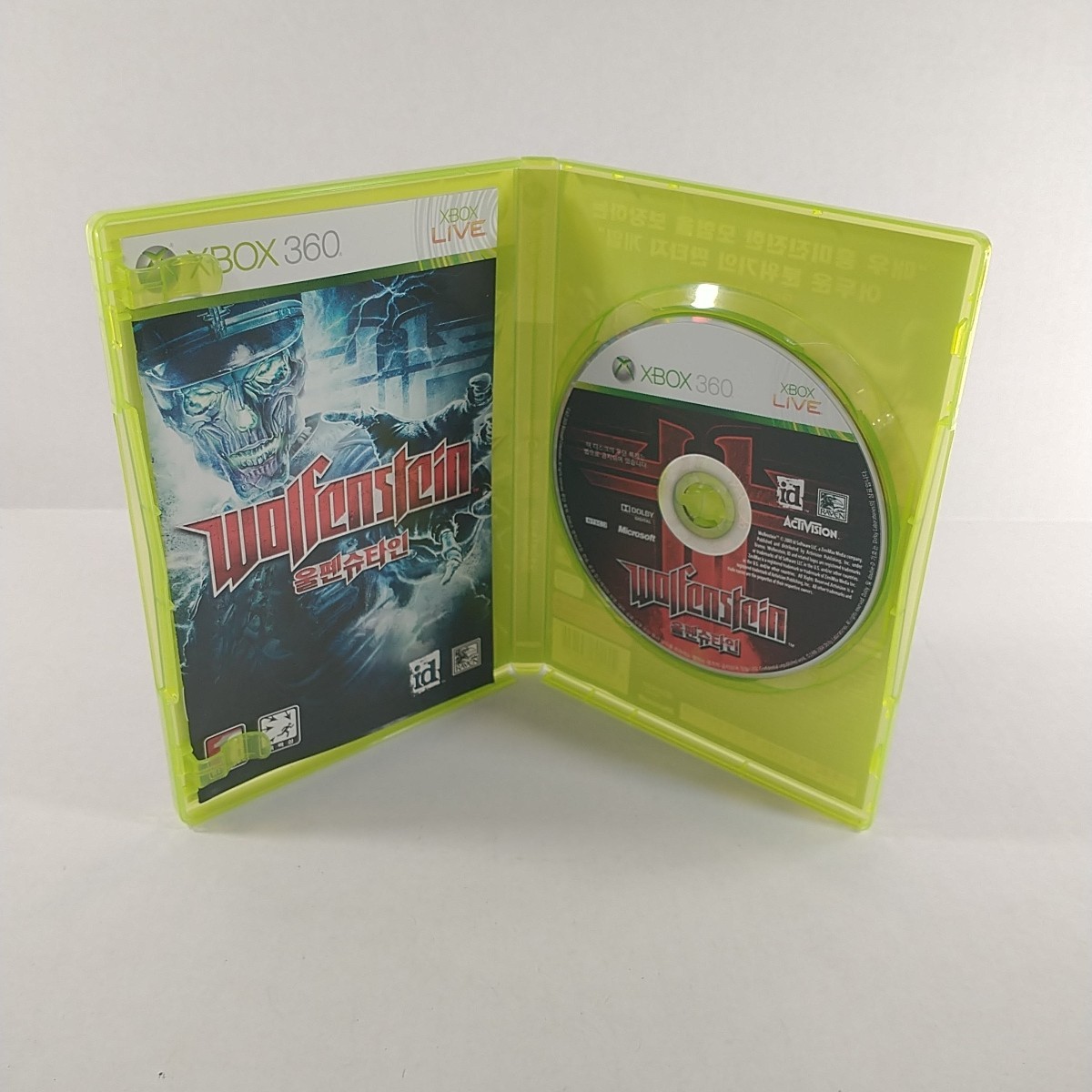 Korean Wolfenstein Xbox 360 South Korean Version Made In Singapore VERY RARE