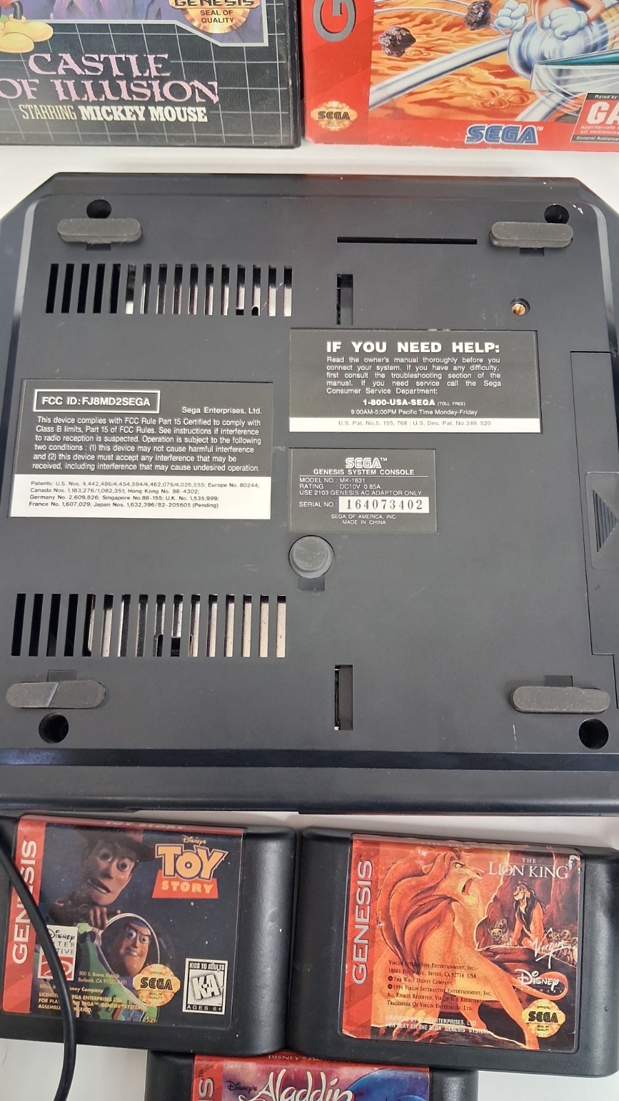 Sega MK-1631 Genesis 1 Console System With Games Bundle