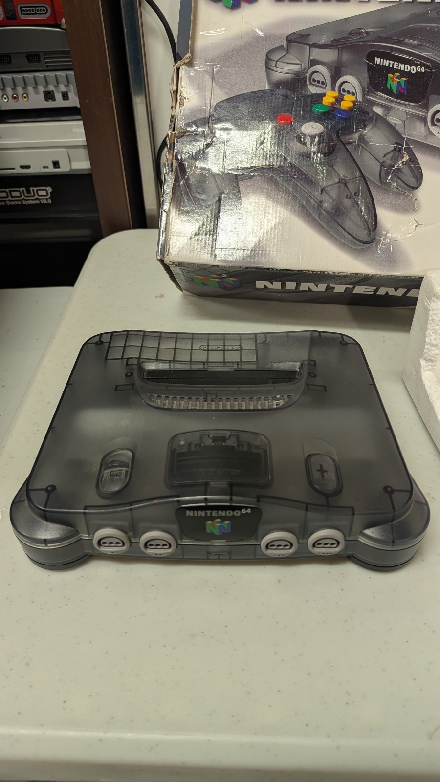 Smoke Black Grey Nintendo 64 Console System Complete Box CIB NUS-001 NTSC N64