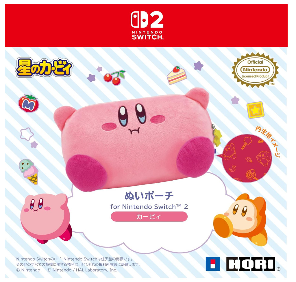 Kirby Plush Pouch for Nintendo Switch 2 OLED HORI Japan Limited NSX-121 New rare