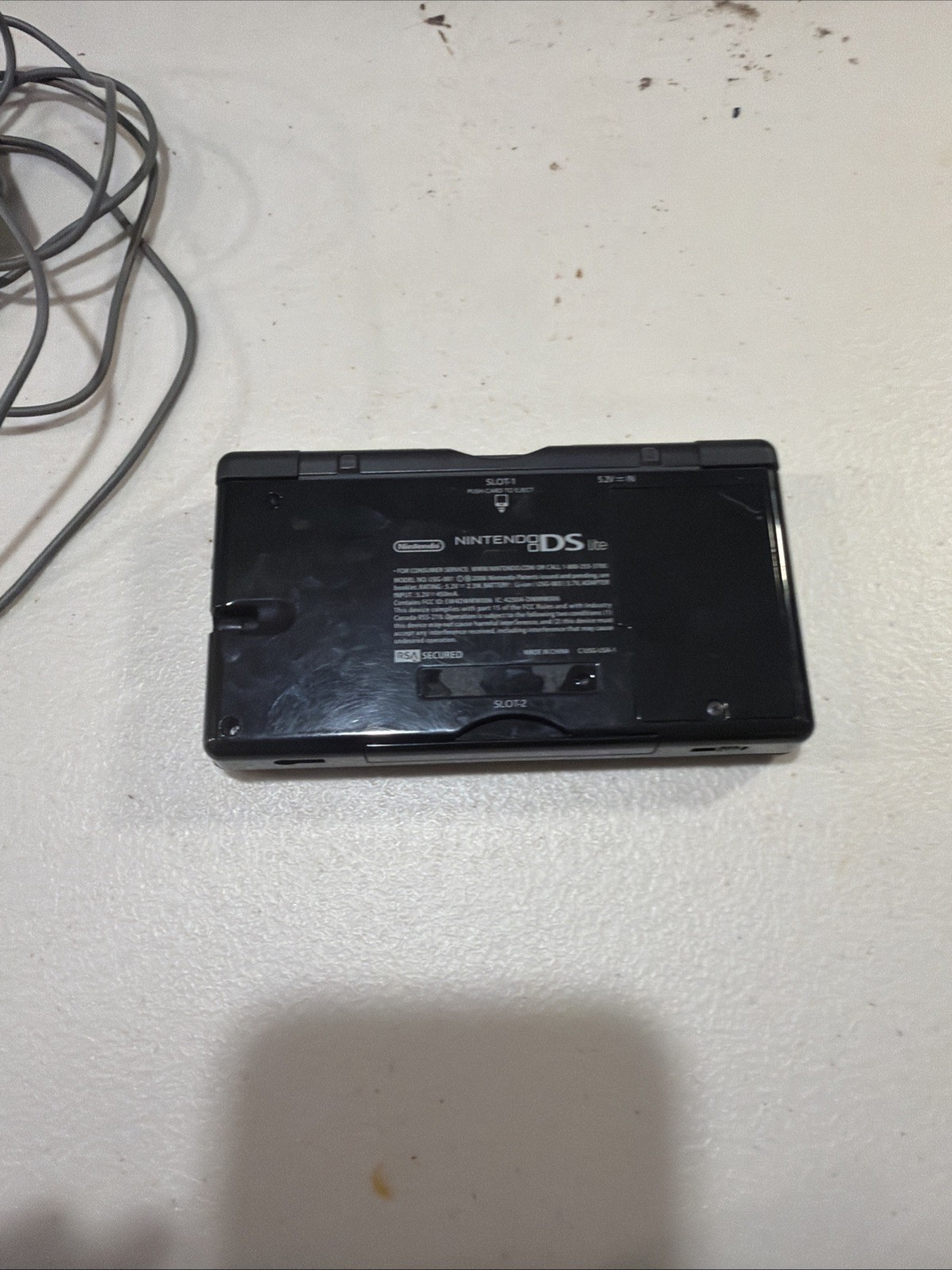 Nintendo DS Lite Handheld System – Onyx Black (Missing Stylist)