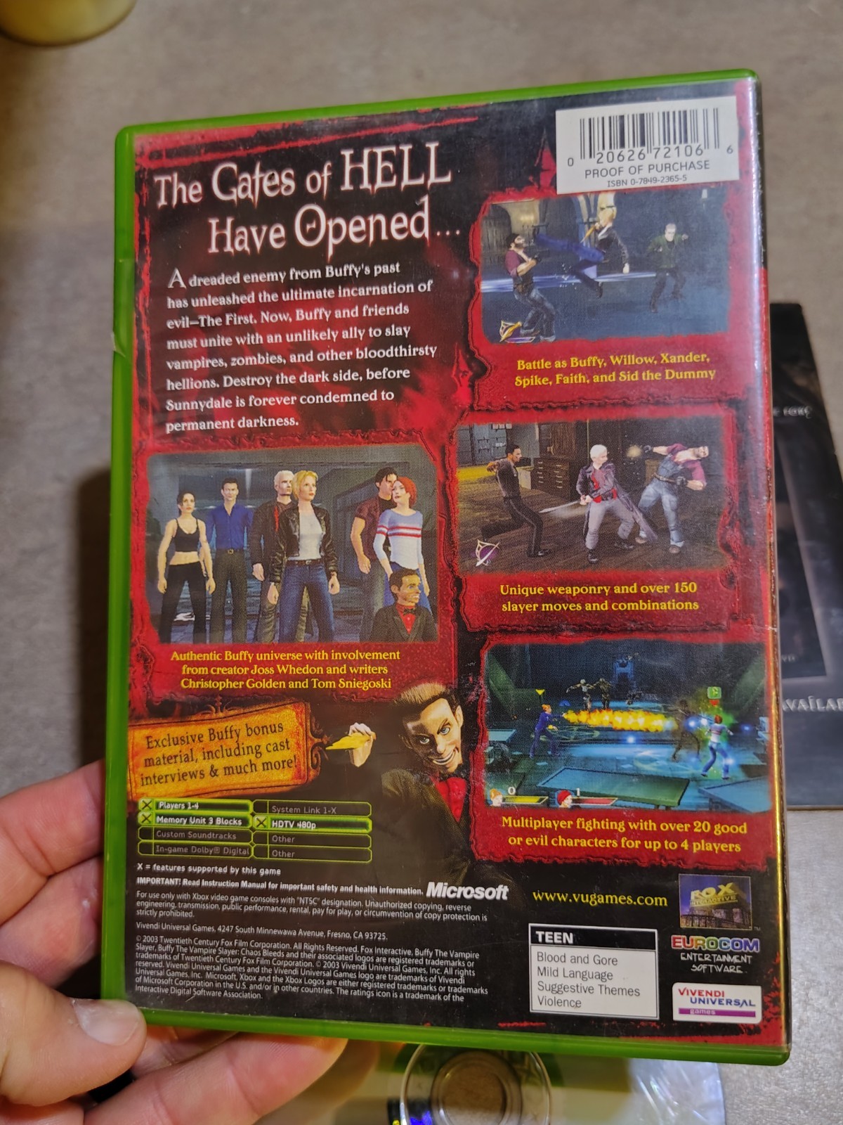 XBox Buffy the Vampire Slayer Chaos Bleeds – Complete Authentic Tested 🔥🎮😎