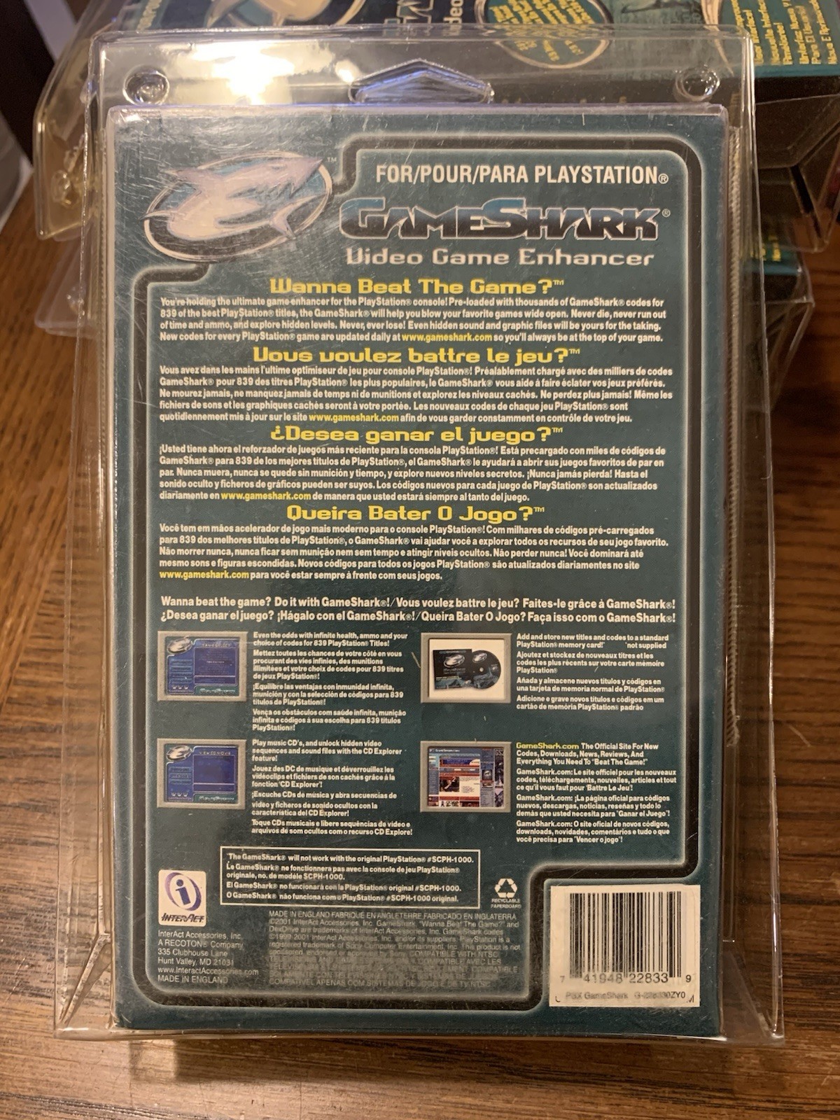 GameShark Version 4.0 Game Enhancer PlayStation 1 PS1 PSX NEW Factory Sealed