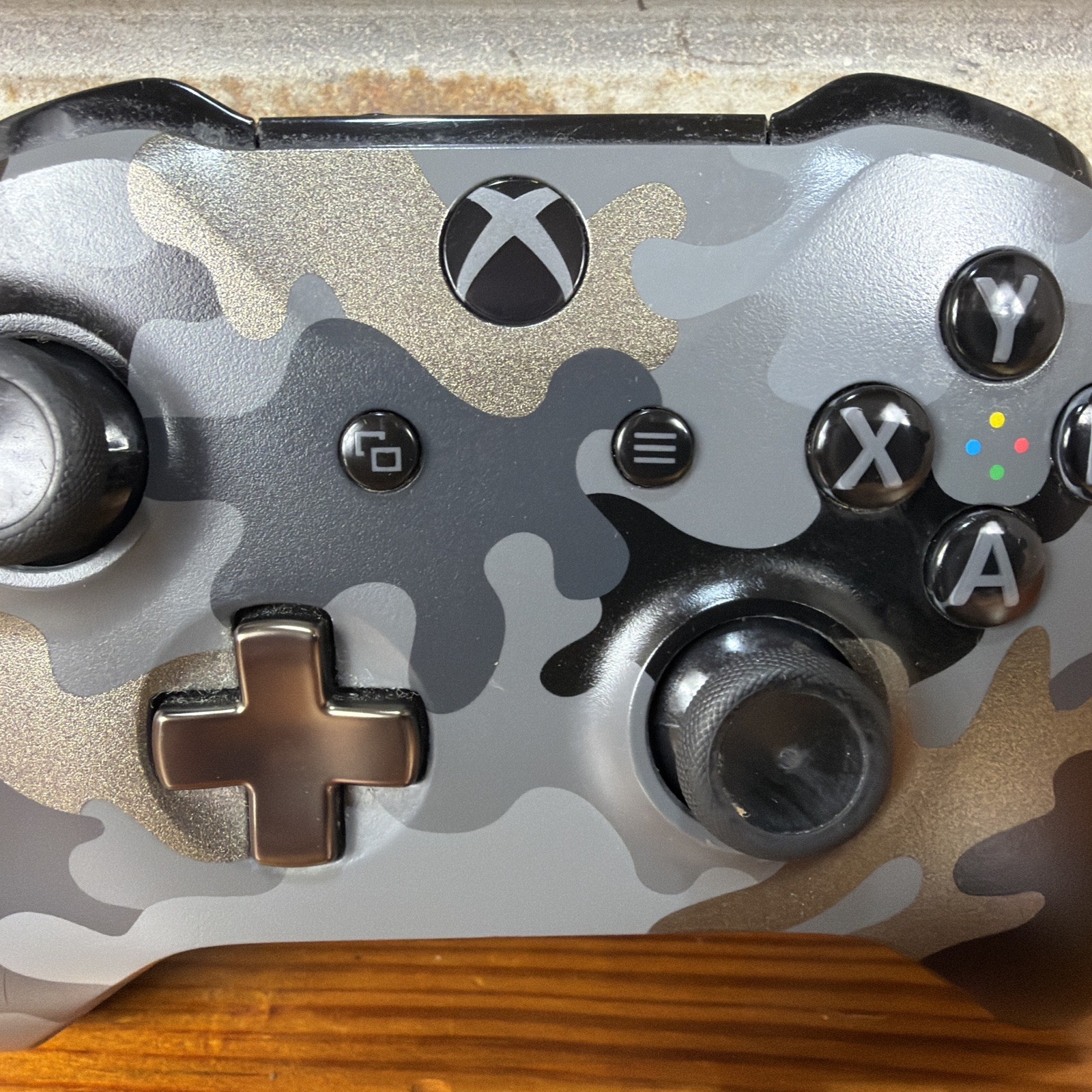 Microsoft Xbox One Controller Black & Grey Camo Night Ops Wireless Controller