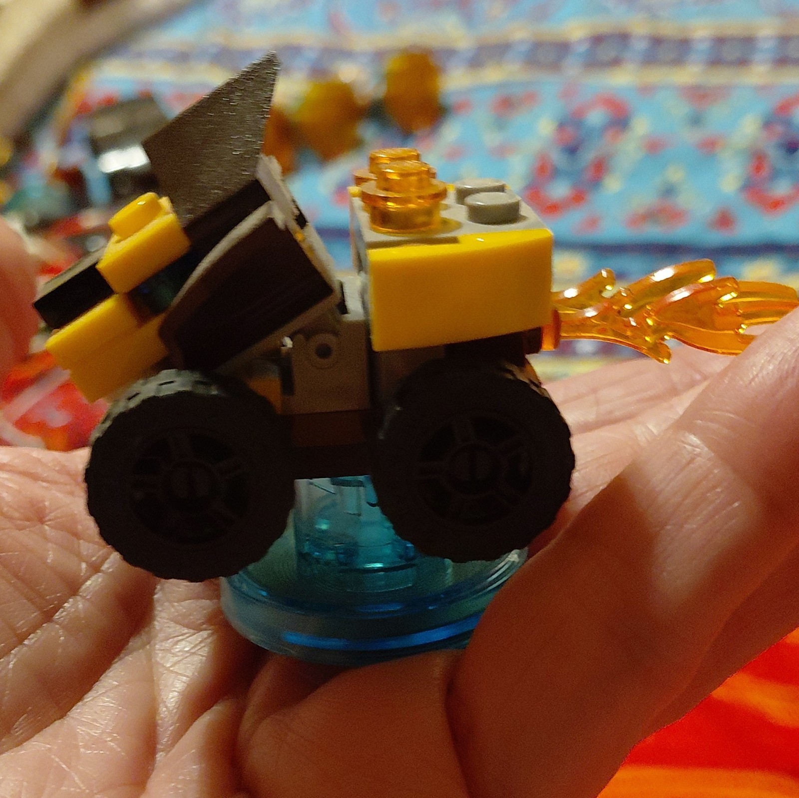LEGO Dimensions Vehicle Figure Game Piece Yellow Brown Parts Blue Base