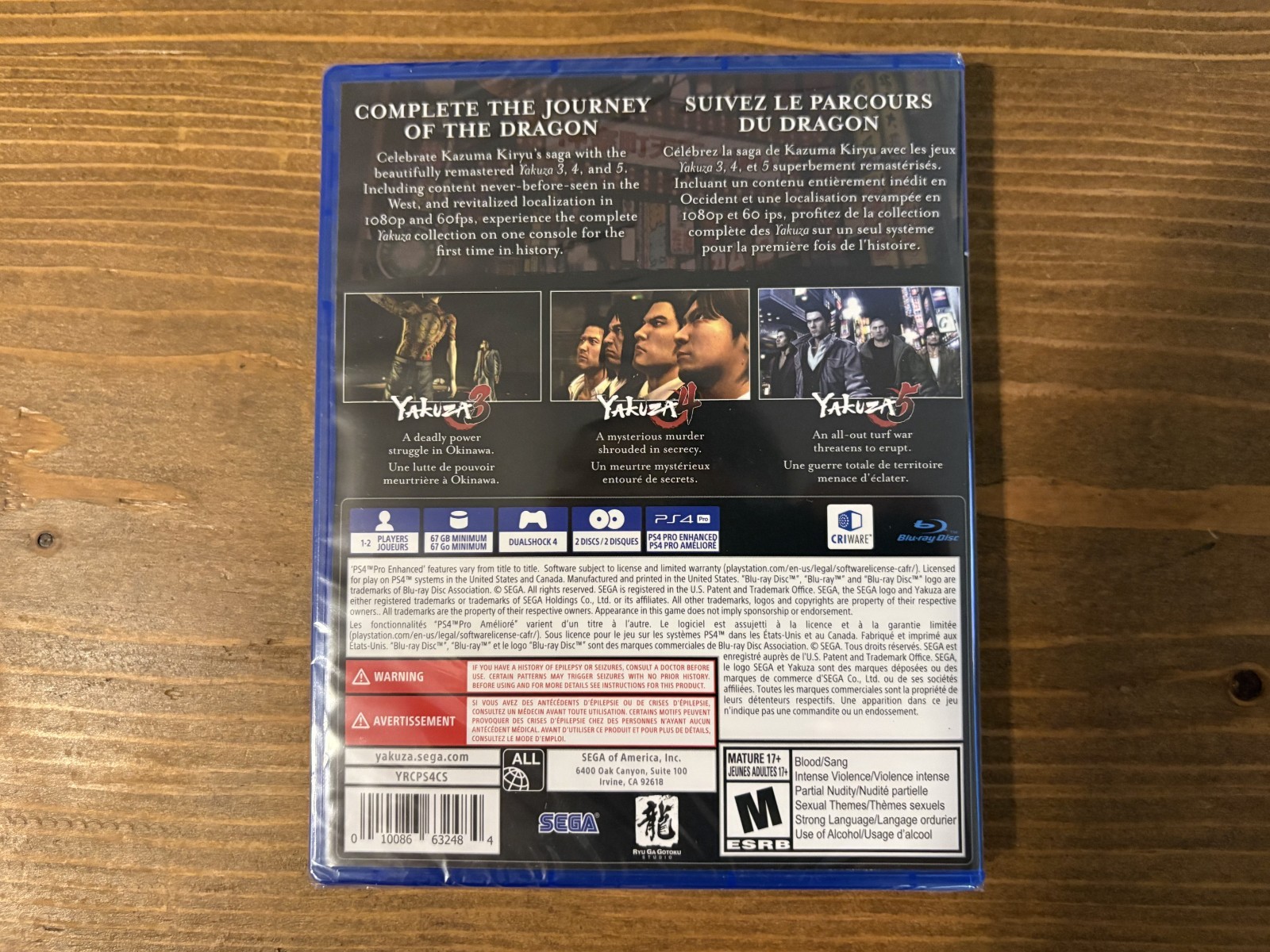 Yakuza Remastered Collection (PS4) Brand New, Sealed, Sega