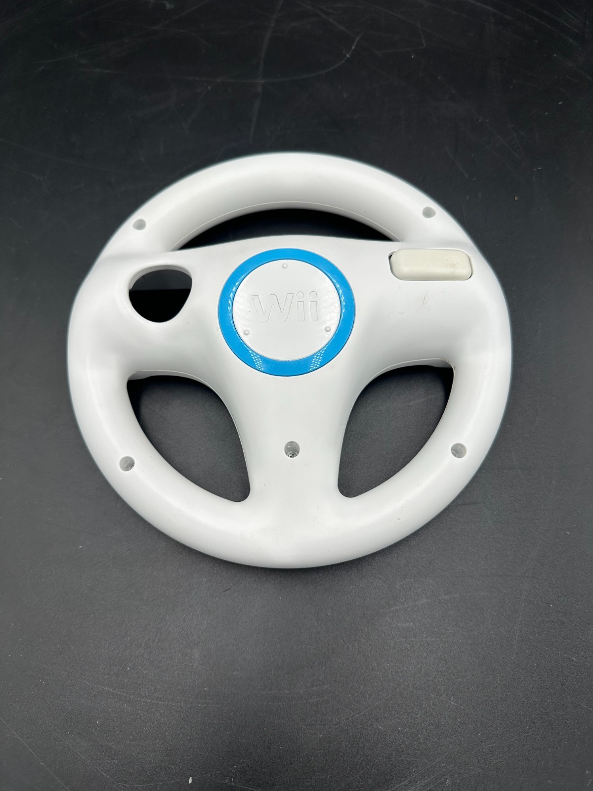 Nintendo Wii Mario Kart Racing Wheel White RVL-024 Steering Wheel OEM