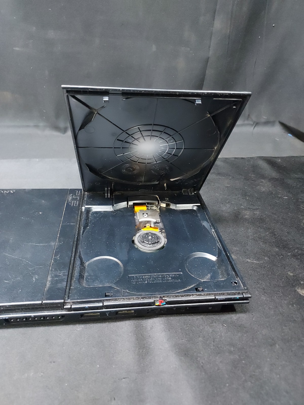 Sony PlayStation 2 Slim Black Console SCPH-75001 – Untested No Cords Might Work
