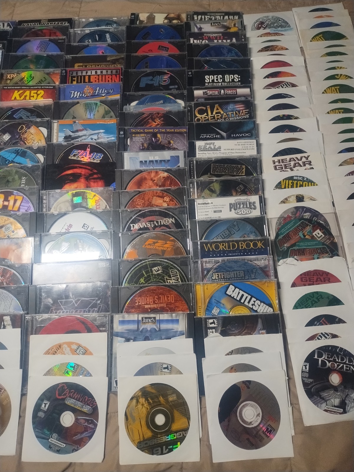 Games Lot PC Vintage Flight, Military, Shooter, Adventure. Untested 255+