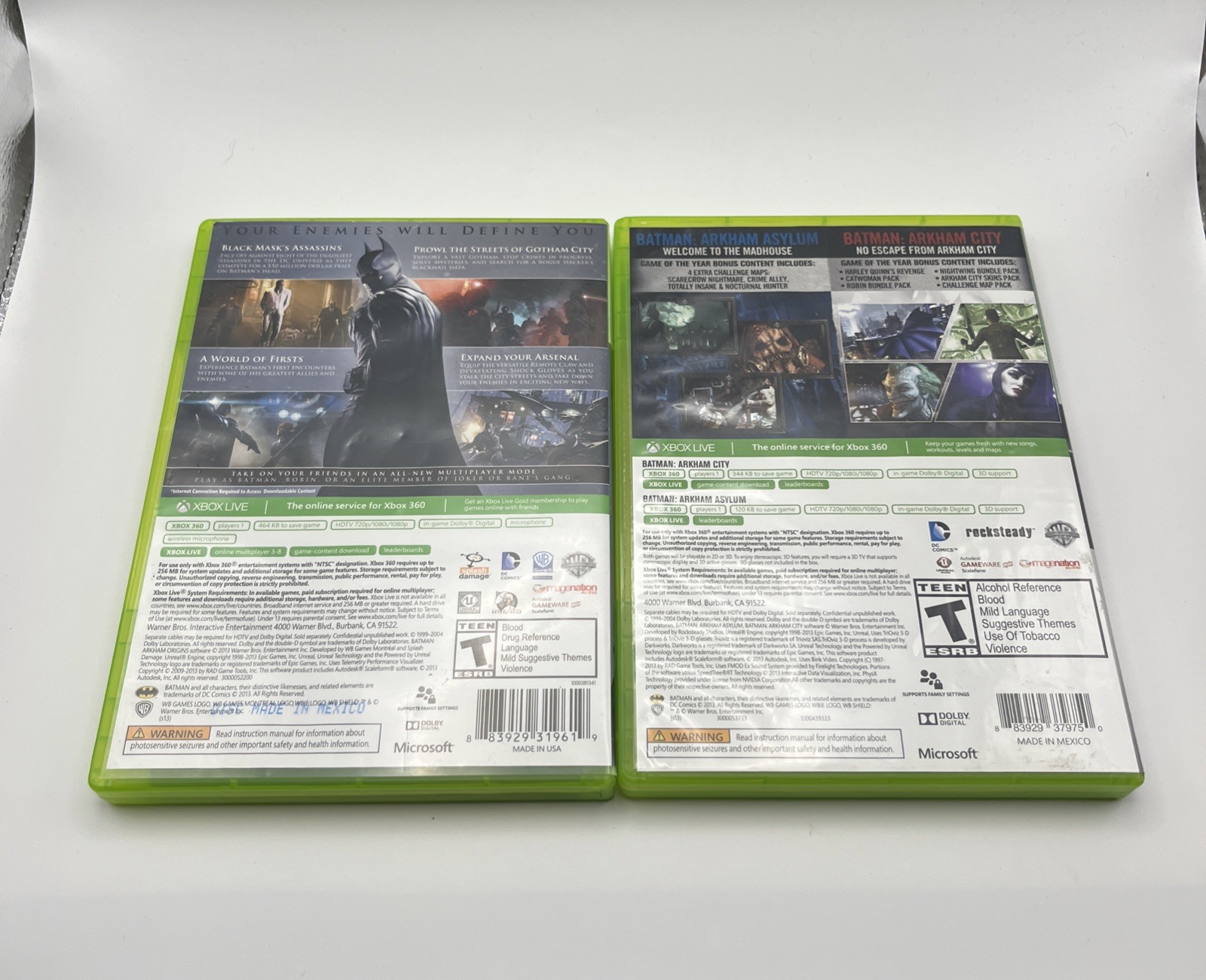 Batman Arkham Trilogy [Asylum, Origins, City] for Xbox 360 (Tested)