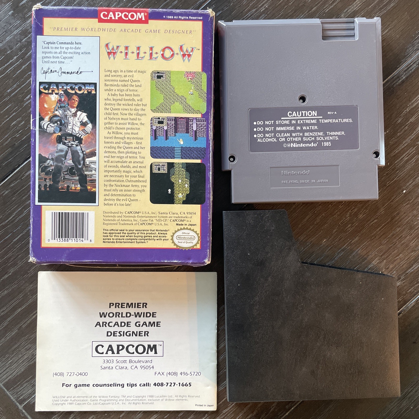 Willow for Nintendo NES Complete In Box CIB – Box, Game, Manual, Styrofoam