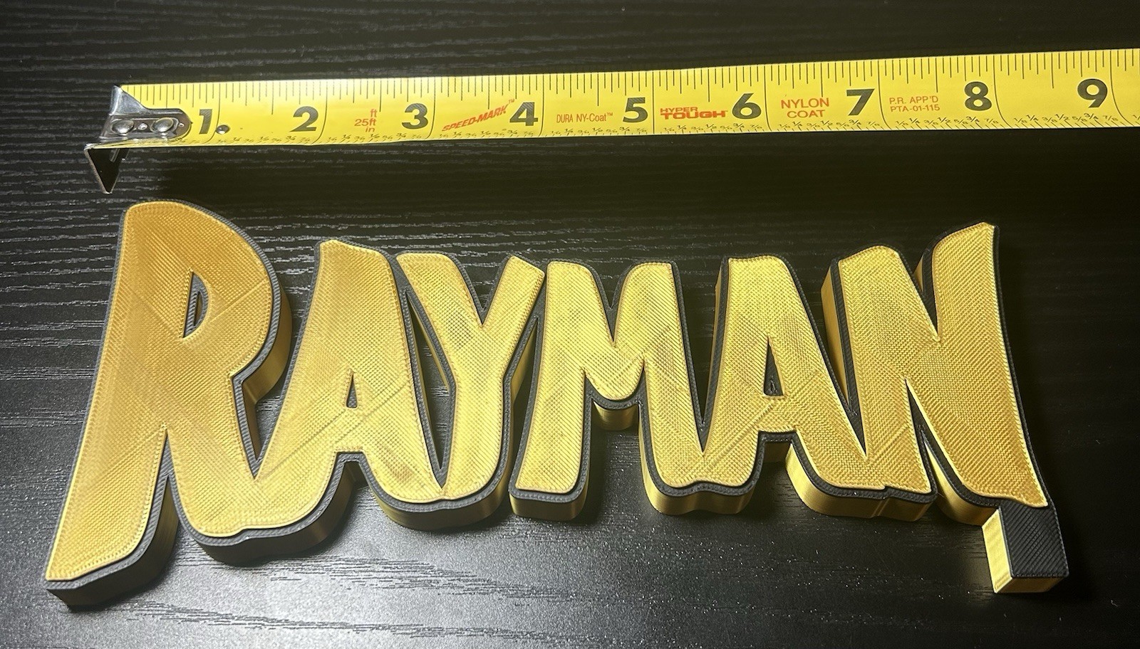 Rayman 3D Printed Video Game Logo Sign (8”*, PLA)