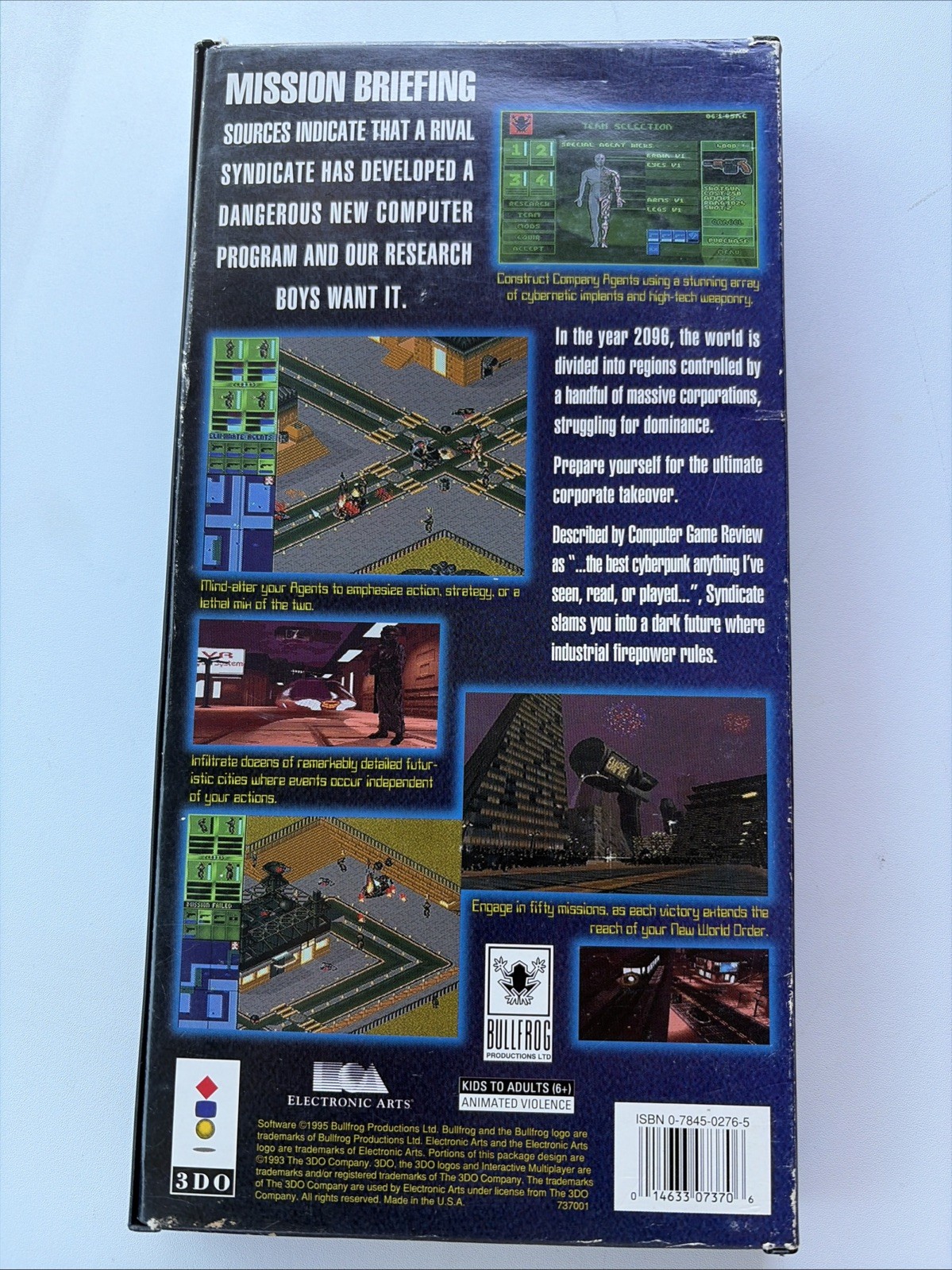 Syndicate (3DO, 1995) Tested & Working Original Box, Game, 2 Inserts