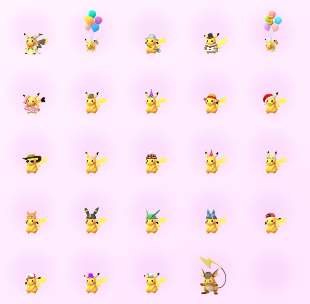 Rare Costumed Pokemon Trade Go (Pikachu Mimikyu Costume and more )