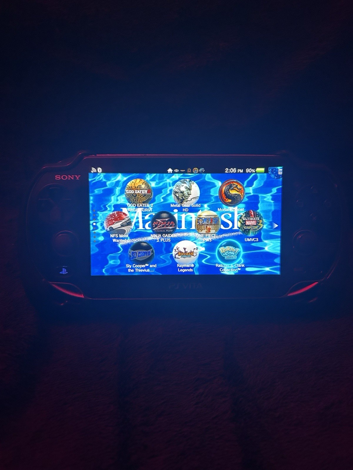 Sony PS Vita PCH-1000 Black 4GB Wi-Fi Handheld w/ Memory Card & Adapter