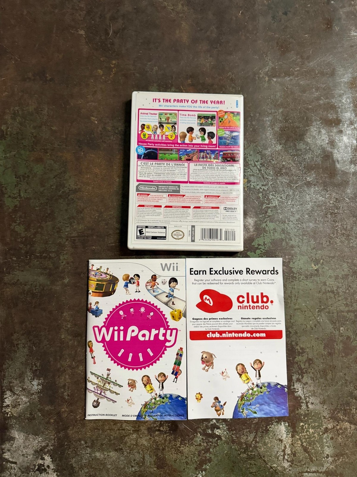Wii Party Nintendo White Wii Game E Nintendo NTSC DVD Keep Case Manual No Disc