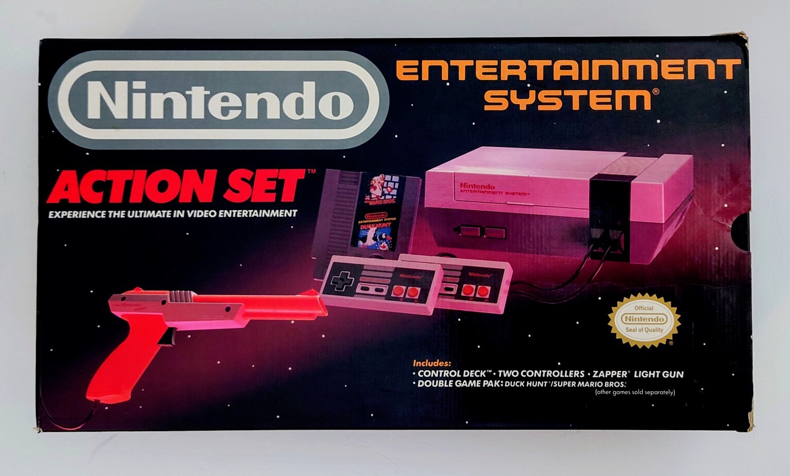 1989 oval seal Action Set complete in box original Nintendo NES