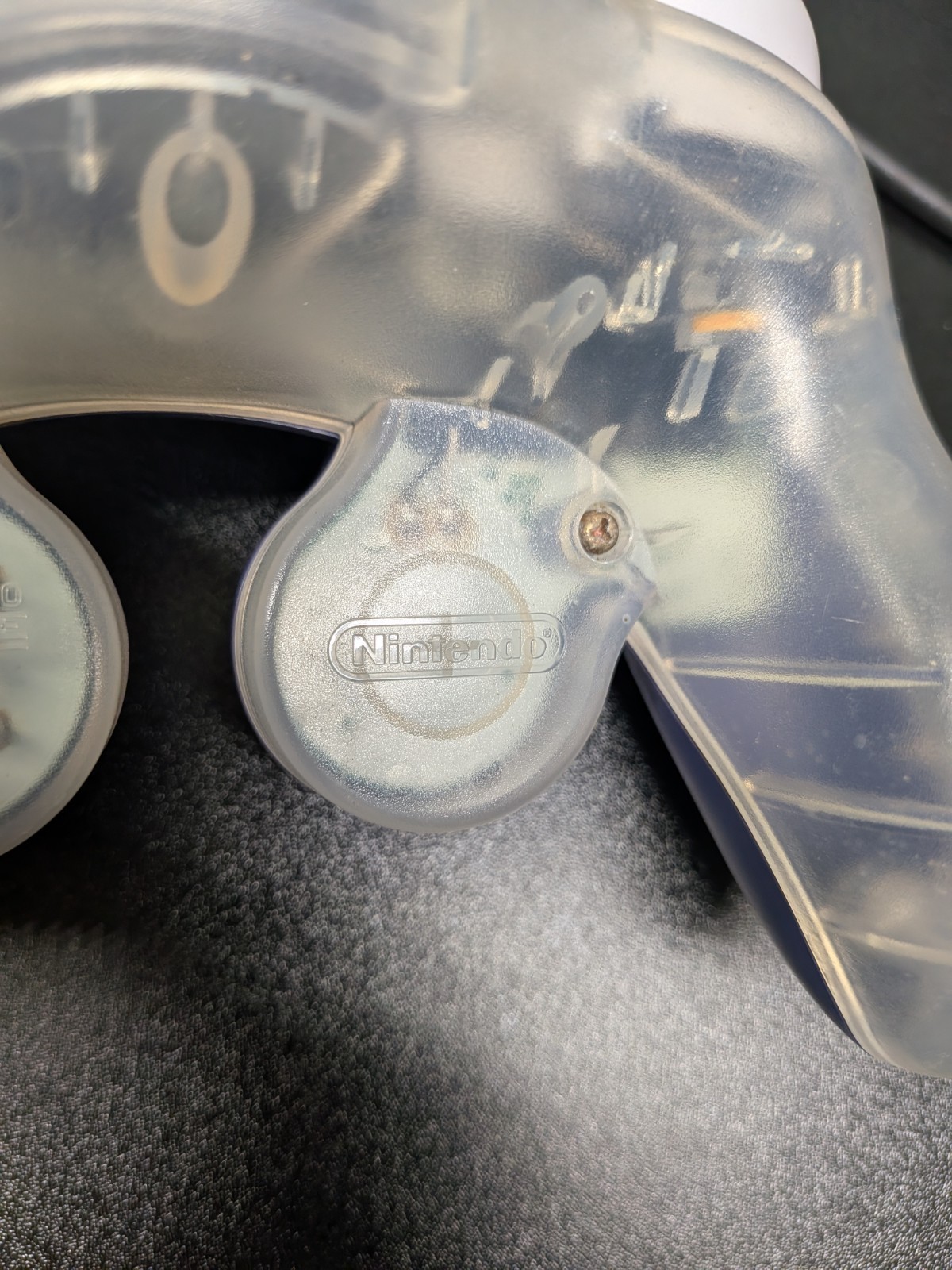 Nintendo GameCube Indigo Purple & Clear Back Controller Tested Works OEM DOL-003