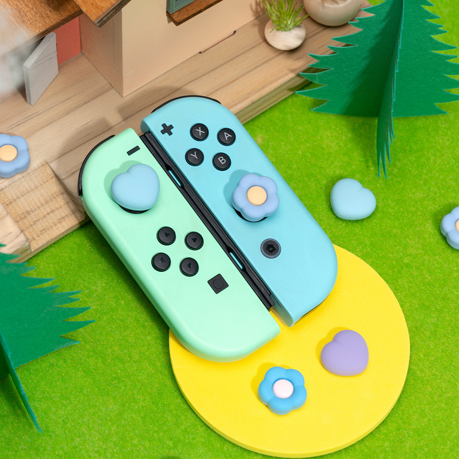 GeekShare Joystick Cap Cover Analog for Nintendo Switch/NS OLED/Lite Flowers