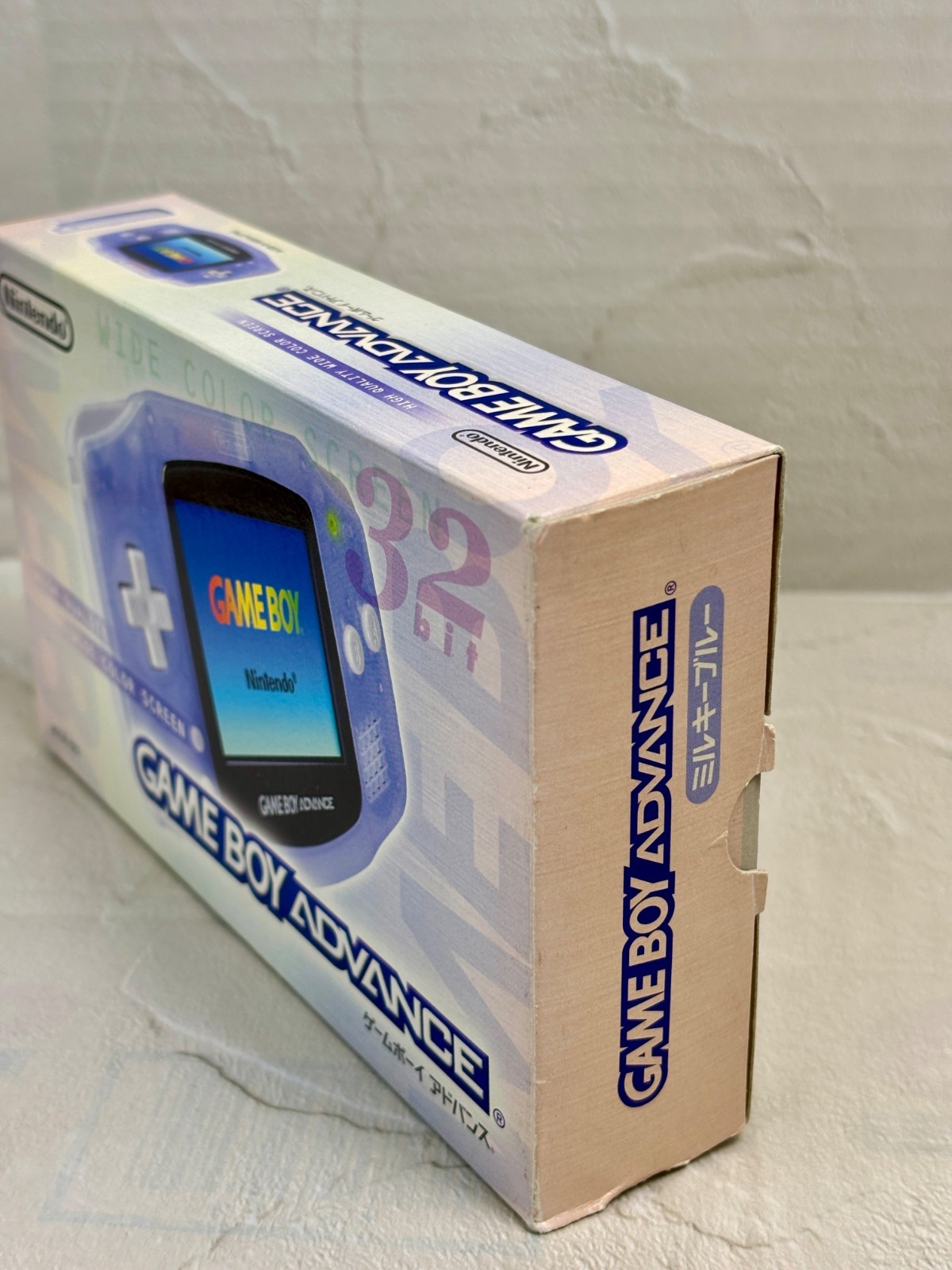 Nintendo Game Boy Advance GBA Milky Blue Console Box Manual Tested JP Import