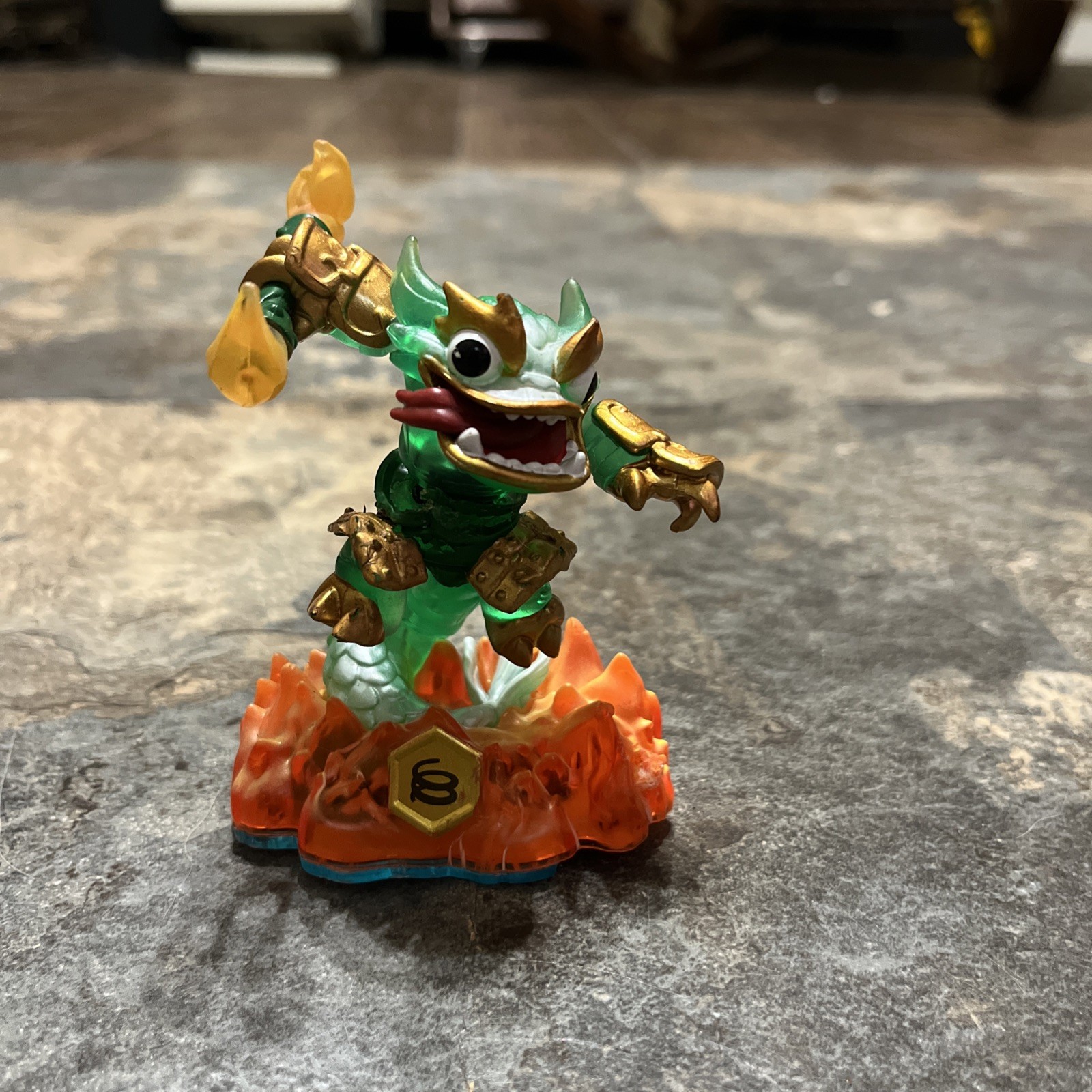 Skylanders Swap Force Jade Fire Kraken Cracked Bottom! T3