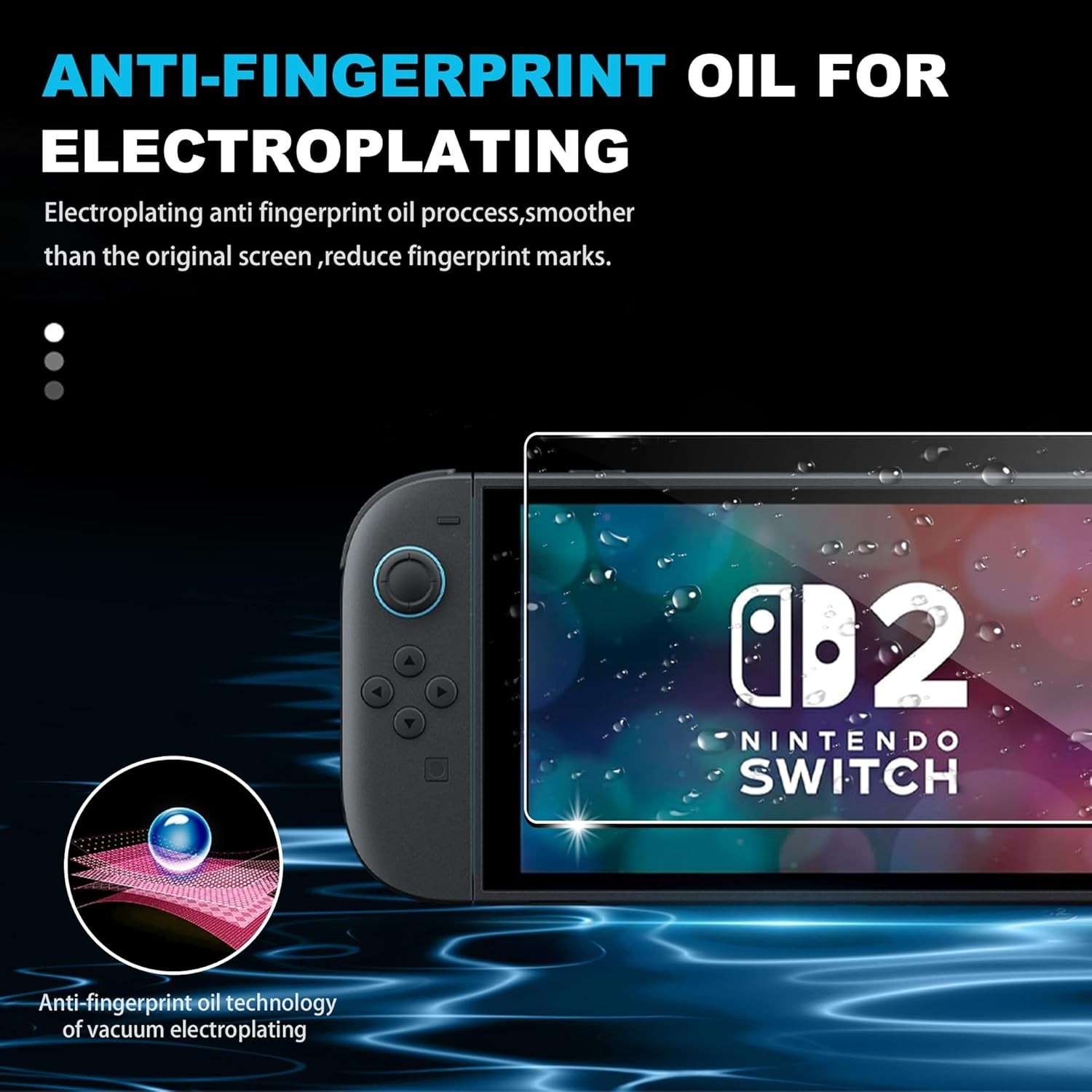 Ultra-Clear 9H Tempered Glass Screen Protectors for Nintendo Switch 2, 3 Pack